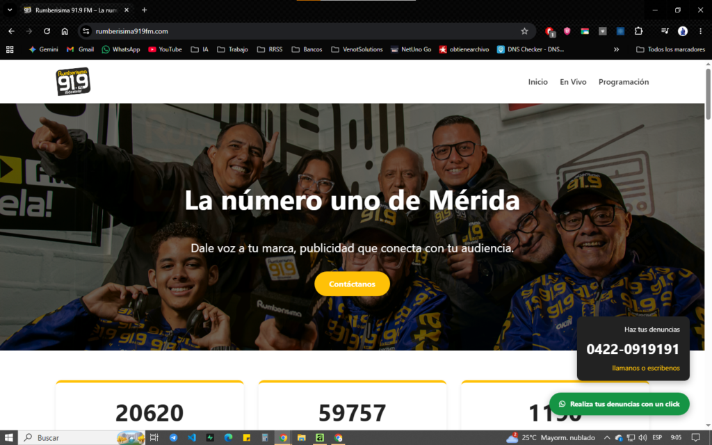 Diseño web y streaming para emisora de radio - Venot Solutions